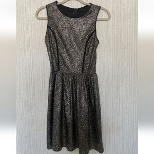 Design Lab By Lord And Taylor Size Medium Black And Silver Dress Sheen